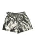 Zara TRF Metallic Silver Shorts Size M - photo 2