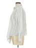 I. Joah Stripes Silver Long Sleeve Blouse Size M - photo 5