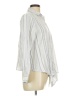 I. Joah Stripes Silver Long Sleeve Blouse Size M - photo 4