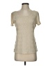 Sigrid Olsen 100% Polyester Ivory Short Sleeve Top Size S - photo 1