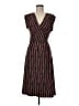 BCBGMAXAZRIA Stripes Brown Burgundy Casual Dress Size M - photo 1