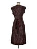 BCBGMAXAZRIA Stripes Brown Burgundy Casual Dress Size M - photo 2