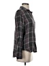 Bella Dahl Plaid Gray Long Sleeve Blouse Size S - photo 4
