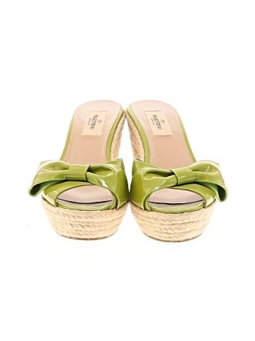 Valentino Garavani Patent Leather Espadrille Wedges (view 2)
