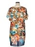 Sami & JO 100% Polyester Floral Blue Short Sleeve Blouse Size 1X - photo 2