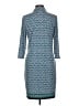 Max Studio Print Blue Casual Dress Size L - photo 2