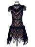 Self-Portrait 100% Polyester Blue Triangle Lace Mini Dress Size 4 - photo 1