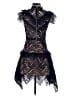Self-Portrait 100% Polyester Blue Triangle Lace Mini Dress Size 4 - photo 2
