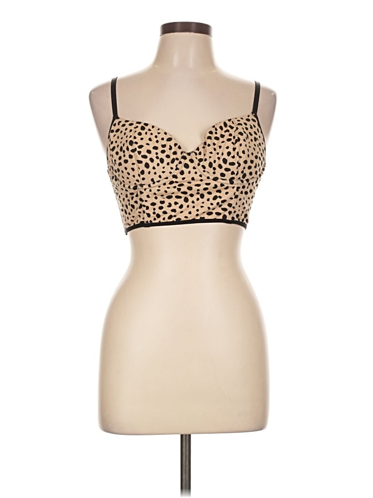 Forever 21 Tank Top Tan Strapless Neckline Tops