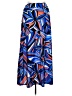 K-DEER Print Blue Casual Skirt Size XL - photo 1