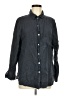 Marché 100% Linen Black Long Sleeve Button-Down Shirt Size M (estimated) - photo 1