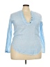 Assorted Brands 100% Cotton Blue 3/4 Sleeve Blouse Size 3X - photo 1