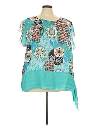 Unique Short Sleeve Blouse (view 1)