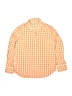 Crewcuts Checkered-gingham Orange Long Sleeve Button-Down Shirt Size 10 - photo 1
