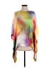Josie Natori 100% Silk Tie-dye Silver Orange Poncho Size S - photo 1