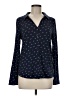 Pure Collection Print Blue Long Sleeve Blouse Size 6 - photo 1