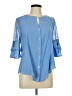 NY Collection Blue 3/4 Sleeve Blouse Size L (petite) - photo 1