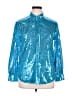 Acne Studios Metallic Blue Long Sleeve Button-Down Shirt Size EU 48 / US 18 - photo 1