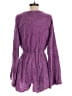 Pink Lily 100% Cotton Chevron-herringbone Purple Romper Size M - photo 2