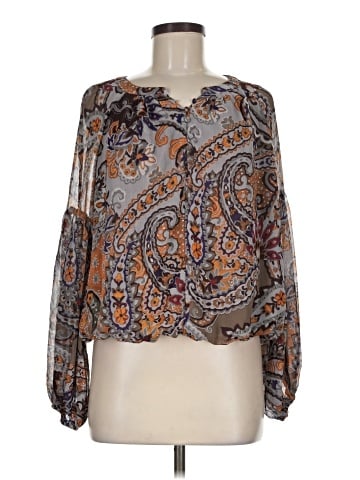 Indigo Rose 3/4 Sleeve Blouse (view 1)