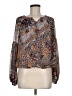 Indigo Rose 100% Polyester Paisley Brown 3/4 Sleeve Blouse Size M - photo 1