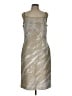 St. John Metallic Silver Cocktail Dress Size 12 - photo 1
