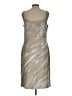 St. John Metallic Silver Cocktail Dress Size 12 - photo 2