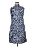 J. McLaughlin Chevron-herringbone Blue Cocktail Dress Size XL - photo 1