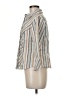 Cato Stripes Ivory 3/4 Sleeve Button-Down Shirt Size M - photo 5