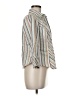 Cato Stripes Ivory 3/4 Sleeve Button-Down Shirt Size M - photo 4