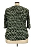 NY Collection Green 3/4 Sleeve Blouse Size 3X - photo 2