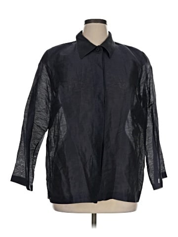 Marina Rinaldi 3/4 Sleeve Button-Down Shirt (view 1)