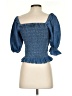 Gap Blue 3/4 Sleeve Blouse Size S - photo 2