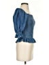 Gap Blue 3/4 Sleeve Blouse Size S - photo 4