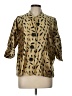 Caroline Rose 100% Silk Animal Print Gold Jacket Size L - photo 1