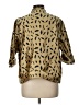 Caroline Rose 100% Silk Animal Print Gold Jacket Size L - photo 2