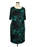 Connected Apparel Paisley Teal Casual Dress Size 2X (estimated) - photo 1