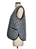 Free People 100% Cotton Checkered-gingham Blue Vest Size S - photo 5