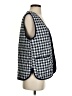 Free People 100% Cotton Checkered-gingham Blue Vest Size S - photo 4