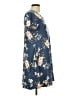 rue21 Floral Blue Casual Dress Size L - photo 4