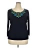 Ruby Rd. Blue Long Sleeve Top Size 2X - photo 1