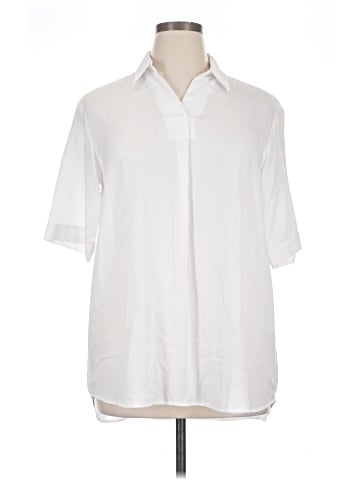 Muji 3/4 Sleeve Button-Down Shirt (view 1)