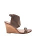 Halogen 100% Leather Tan Wedges Size 6 - photo 1