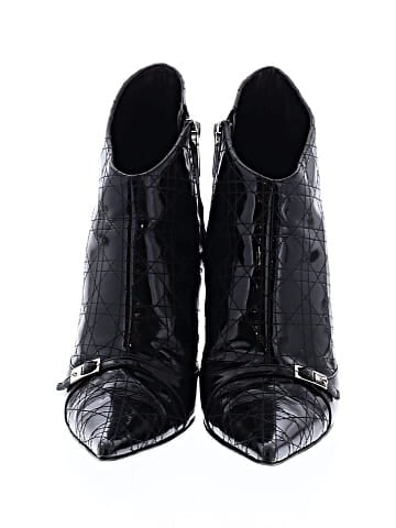 Dior Cannage Quilted Patent Leather Booties (view 2)