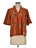 THML Orange Short Sleeve Blouse Size S - photo 1