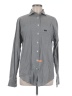 Faconnable Gray Long Sleeve Button-Down Shirt Size M - photo 1