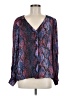 Parker Purple Long Sleeve Silk Top Size M - photo 1