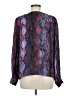 Parker Purple Long Sleeve Silk Top Size M - photo 2