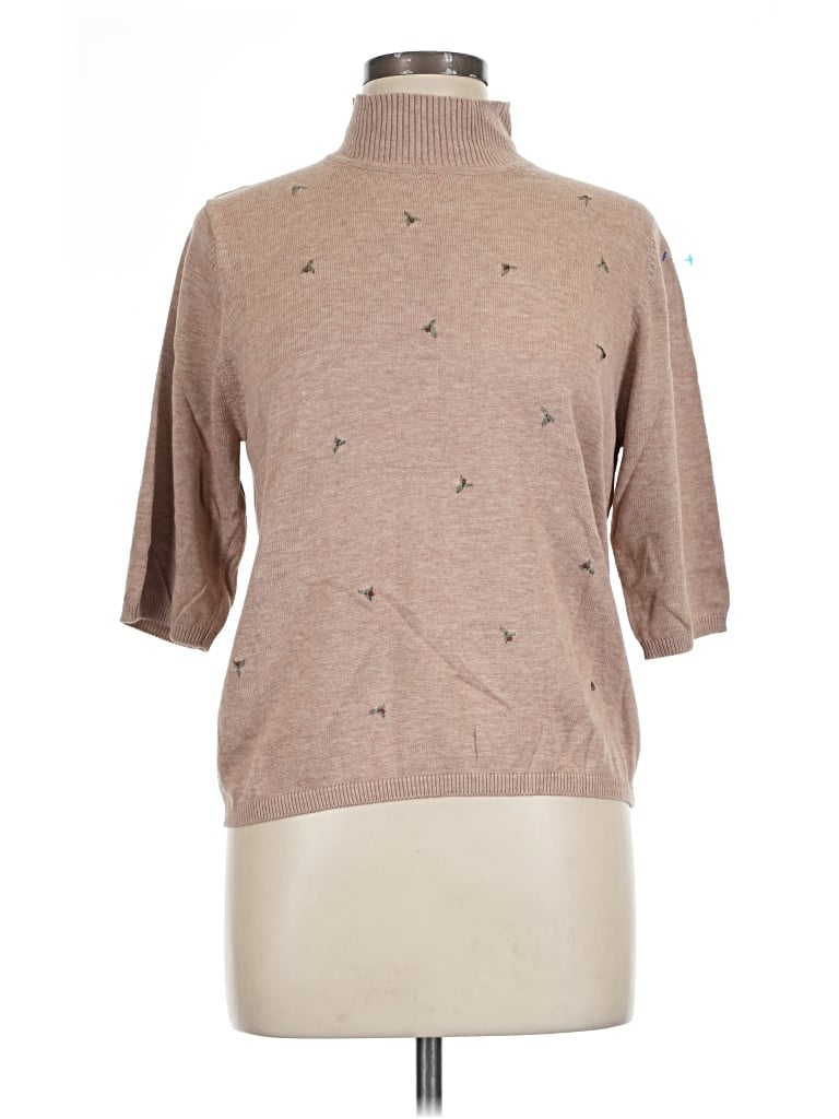 Pre-owned Van Heusen Turtleneck Sweater In Tan