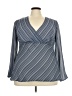 Venezia 100% Polyester Blue Long Sleeve Blouse Size 18 - 20 Plus - photo 1